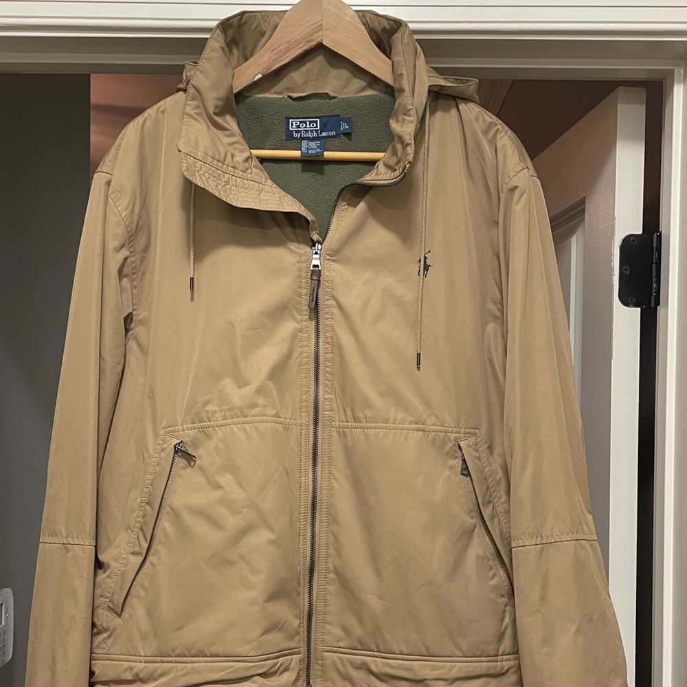 Beige Polo hooded jacket